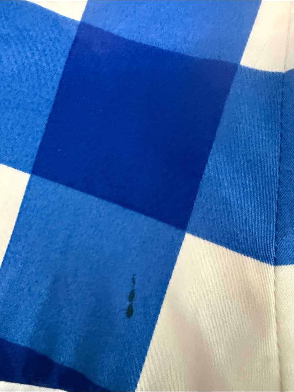 Boden Layla Cotton Sateen Blue and White Gingham Midi Skirt - Picture 6 of 7